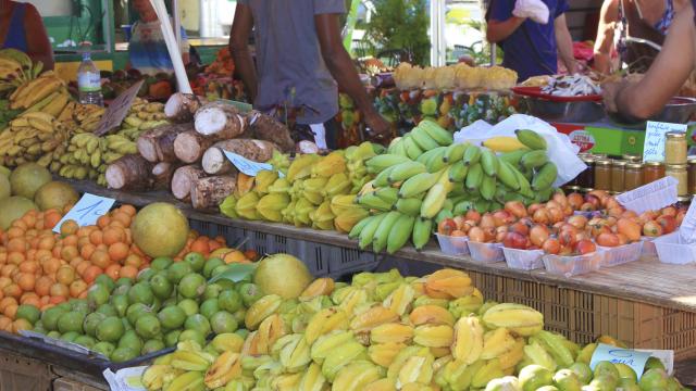 Marché, fruits et légumes, La Réunion